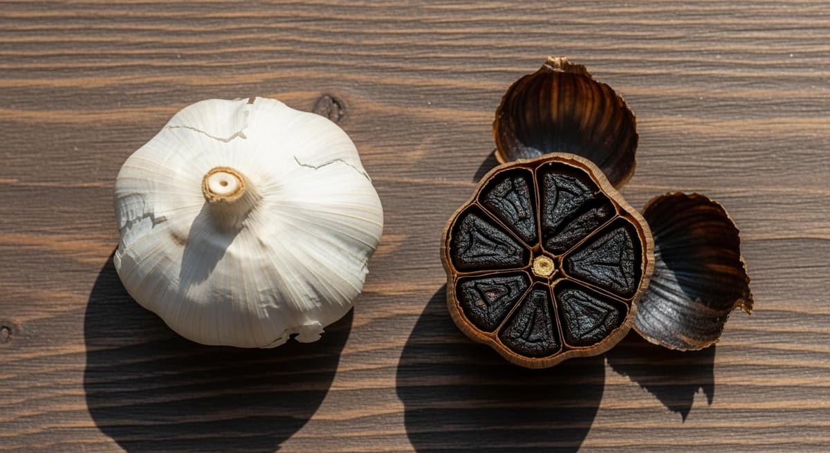 So sánh sự khác biệt giữa tỏi trắng nguyên bản và tỏi đen sau khi lên men