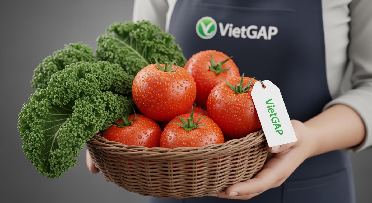 Cận cảnh nông sản VietGAP chất lượng cao, đáp ứng mong muốn của người tiêu dùng thành thị.