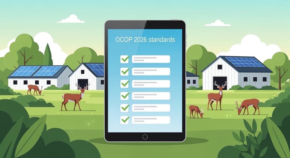 Quy trình lập hồ sơ OCOP 2026 với các tiêu chuẩn về môi trường và liên kết cộng đồng bền vững.