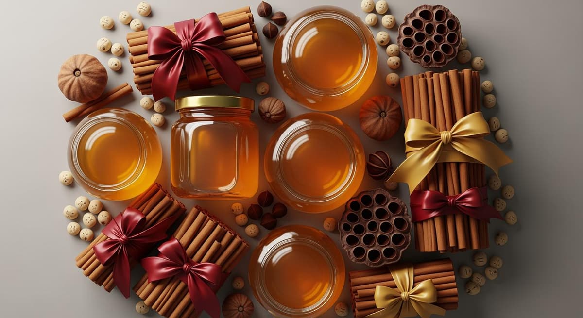 Góc nhìn flat lay nghệ thuật về cách sắp xếp các thành phần trong giỏ quà nông sản