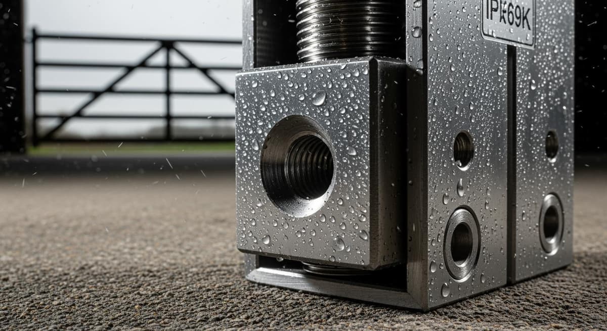 Cận cảnh cảm biến cân điện tử siêu bền trong môi trường trang trại khắc nghiệt