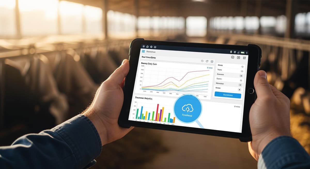 Giao diện phần mềm quản lý trang trại ERP tích hợp dữ liệu từ cân IoT và Camera AI