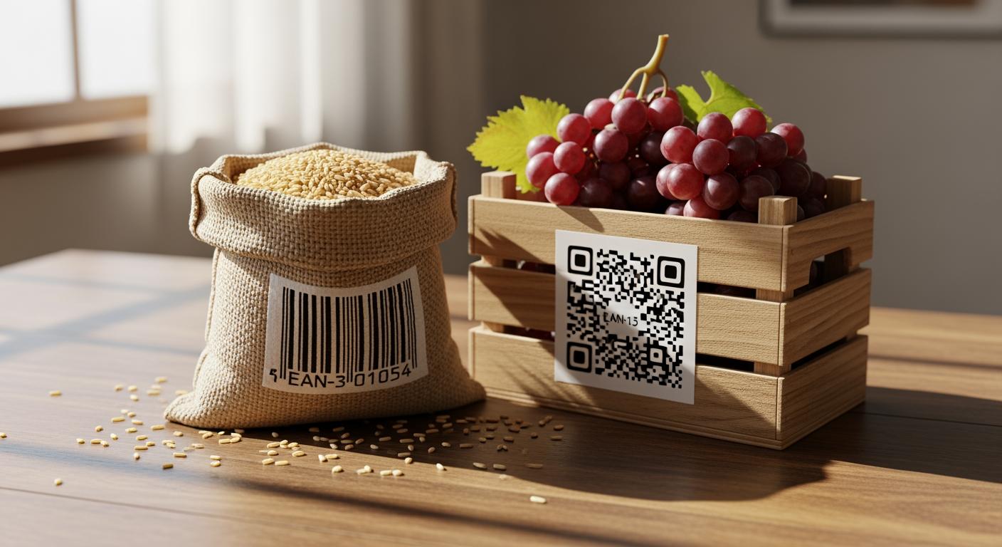 Bảng so sánh các loại mã vạch EAN-13 và QR Code trên bao bì thực phẩm