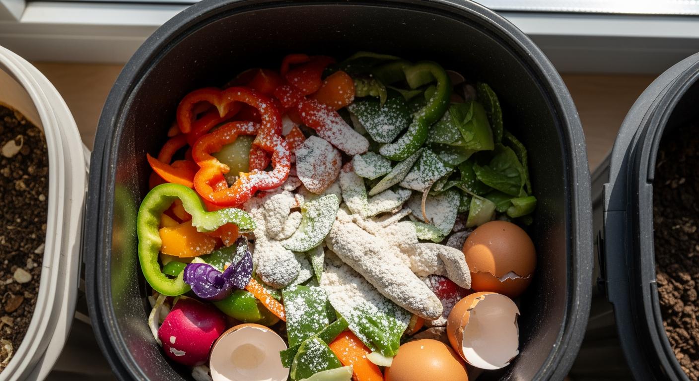 Ủ phân rác bếp tại nhà bằng chế phẩm nấm Trichoderma trong thùng nhựa chuyên dụng