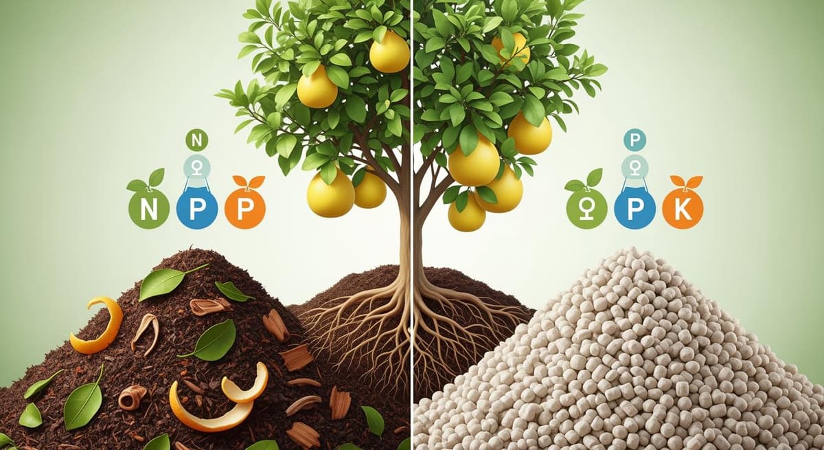 So sánh bón phân hữu cơ và vô cơ cho cây bưởi da xanh trong điều kiện độ ẩm cao.