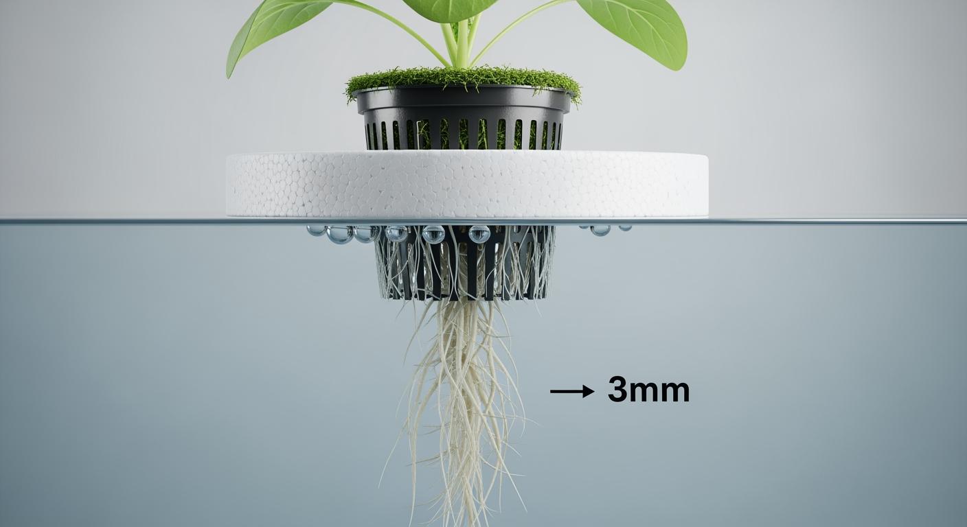 Kỹ thuật đục lỗ nắp thùng xốp và khoảng hở oxy cho rễ cây thủy canh