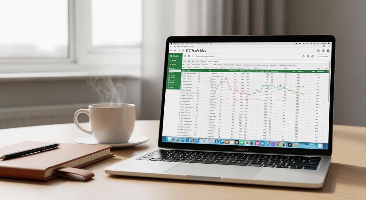 Không gian làm việc chuyên nghiệp với báo cáo dữ liệu xuất khẩu từ Trade Map