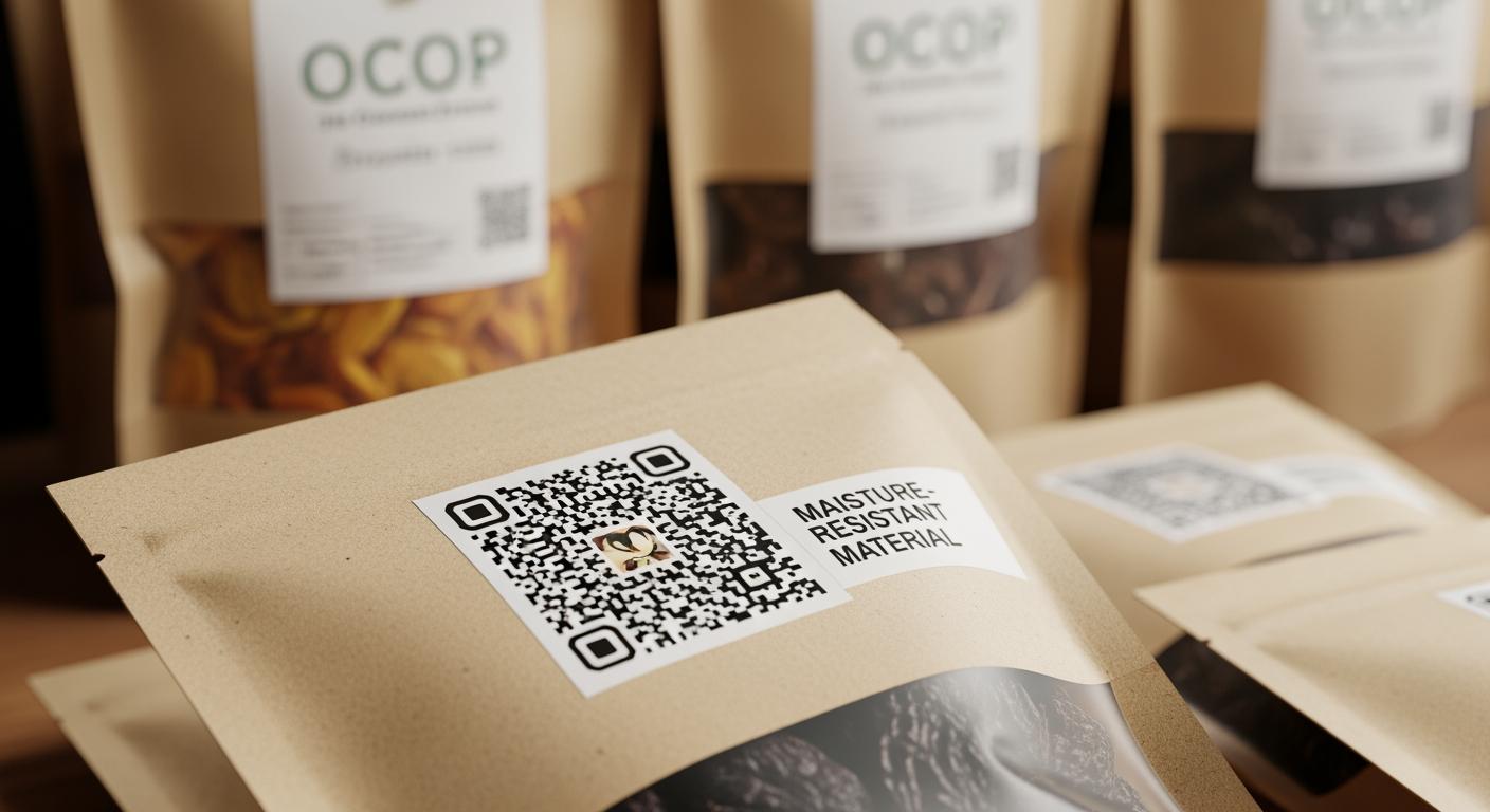 Kiểm tra độ bền và kích thước mã QR trên bao bì sản phẩm OCOP