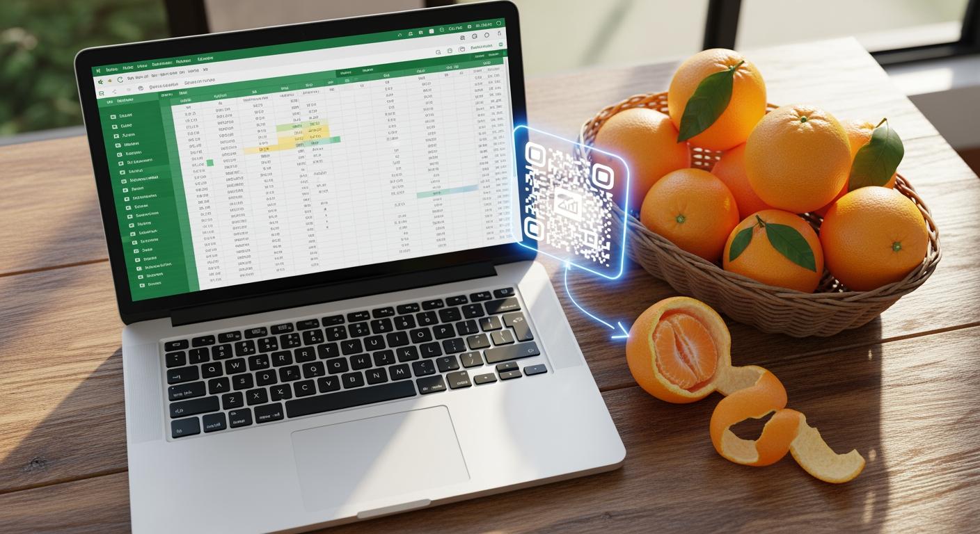 Quy trình số hóa nông sản OCOP từ bảng tính Excel sang mã QR truy xuất nguồn gốc