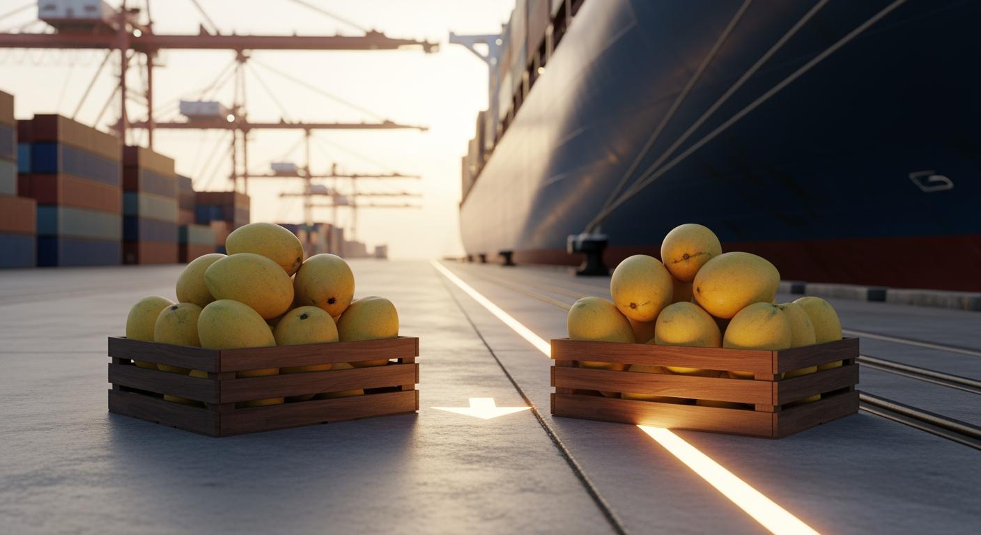 Sơ đồ minh họa điểm chuyển giao rủi ro Incoterms 2020 trong xuất khẩu trái cây tươi