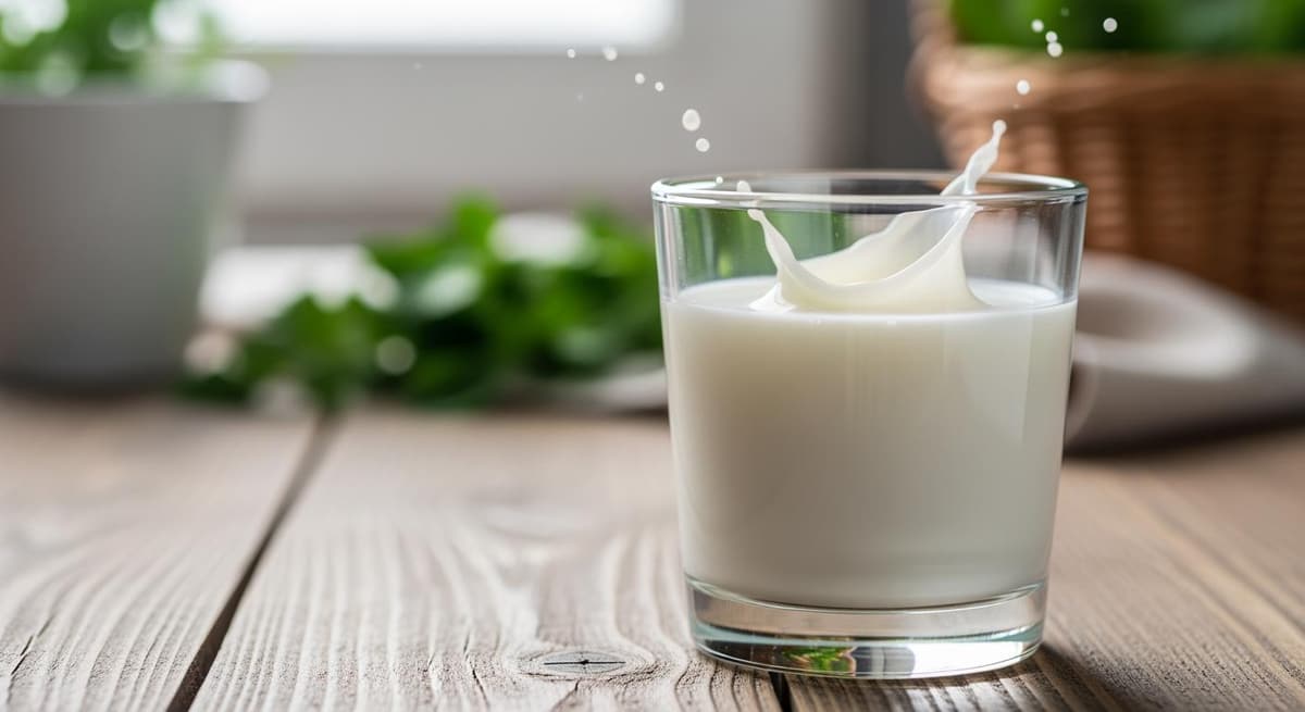 Ly sữa dê Bách Thảo tươi nguyên chất đặt trên nền gỗ mộc mạc, tôn vinh giá trị dinh dưỡng bản địa.