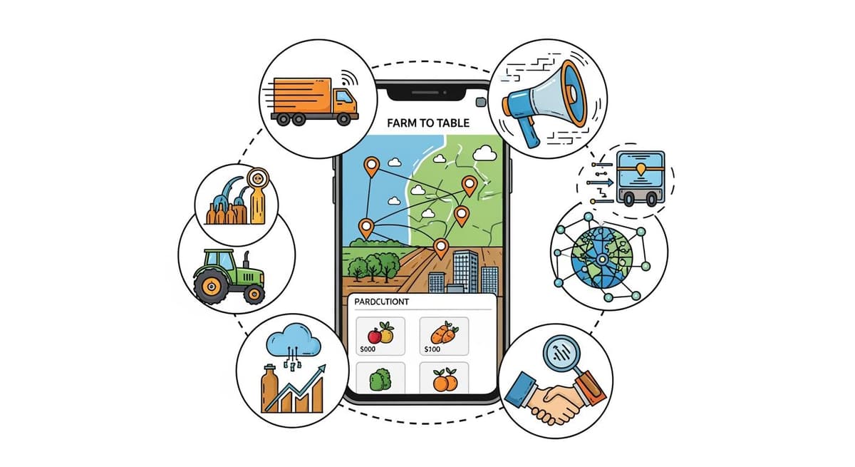 Tranh minh họa chiến lược phát triển thương hiệu và chuyển đổi số cho đặc sản địa phương.