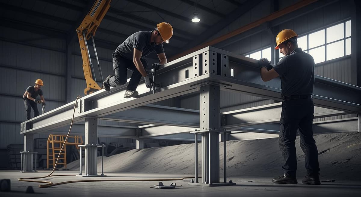 Kỹ thuật lắp ghép khung thép chịu lực trên địa hình đất dốc cực kỳ hiểm trở