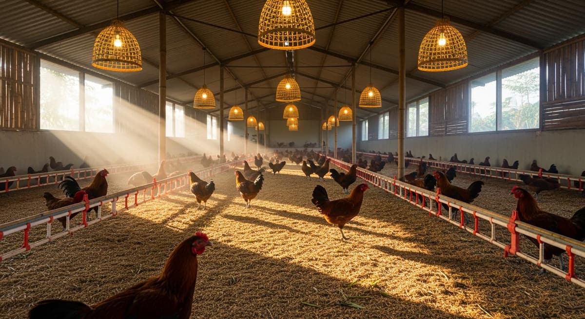 Mô hình chuồng trại gà Đông Tảo hiện đại, thoáng đãng và an toàn sinh học