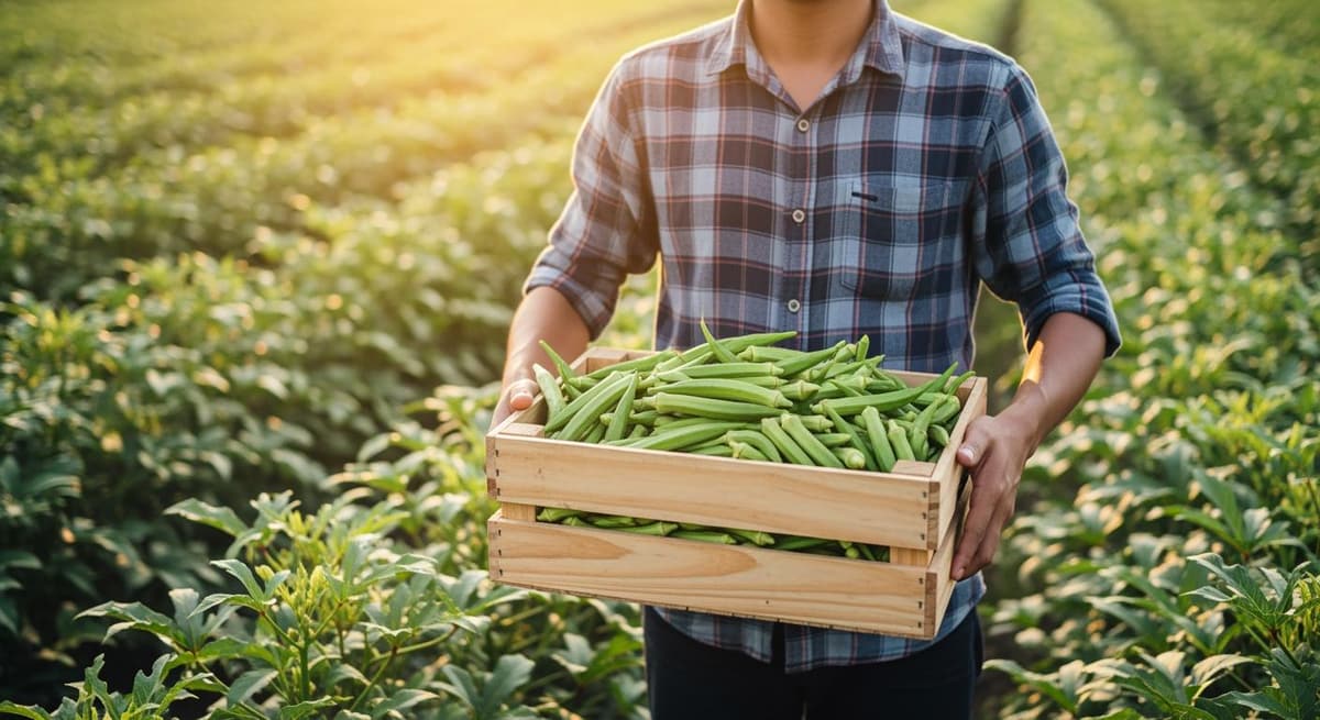 Niềm vui thu hoạch đậu bắp của startup nông nghiệp, biểu tượng cho dòng tiền ổn định và thành công.