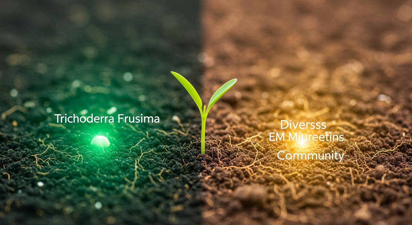 So sánh nấm đối kháng Trichoderma và chế phẩm vi sinh EM trong cải tạo đất trồng