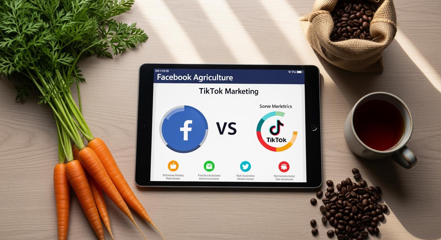 Bảng so sánh các chỉ số quảng cáo nông sản trên hai nền tảng mạng xã hội