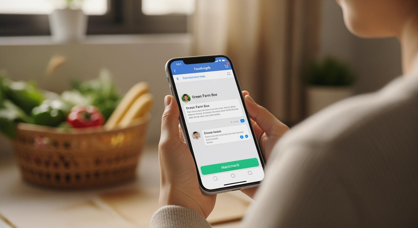 Chốt đơn nông sản qua Facebook Messenger với khách hàng nội trợ