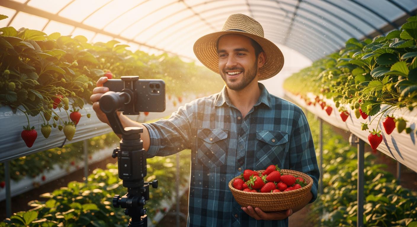 Quay video TikTok sáng tạo tại vườn nông sản để thu hút khách hàng trẻ