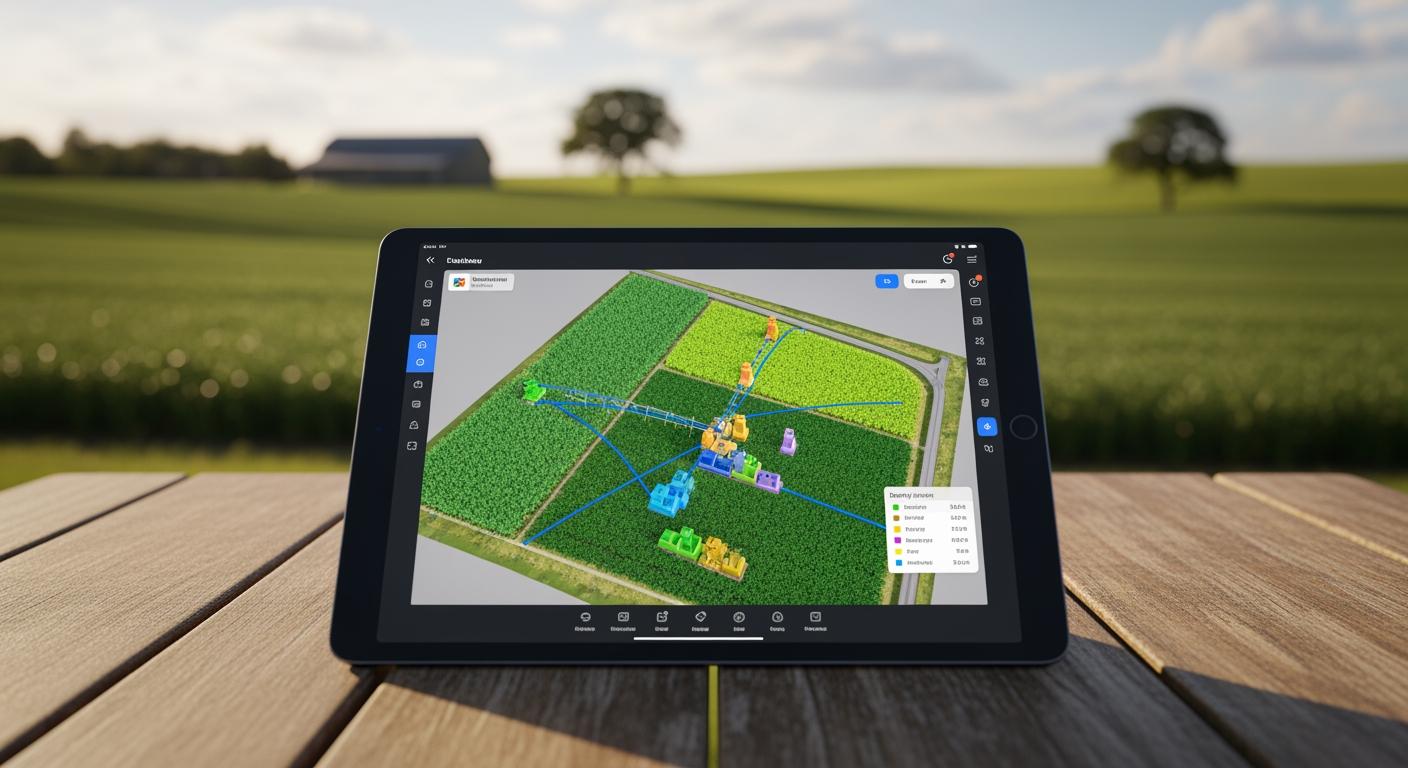 Bản đồ quy hoạch và tính toán mật độ xây dựng trang trại