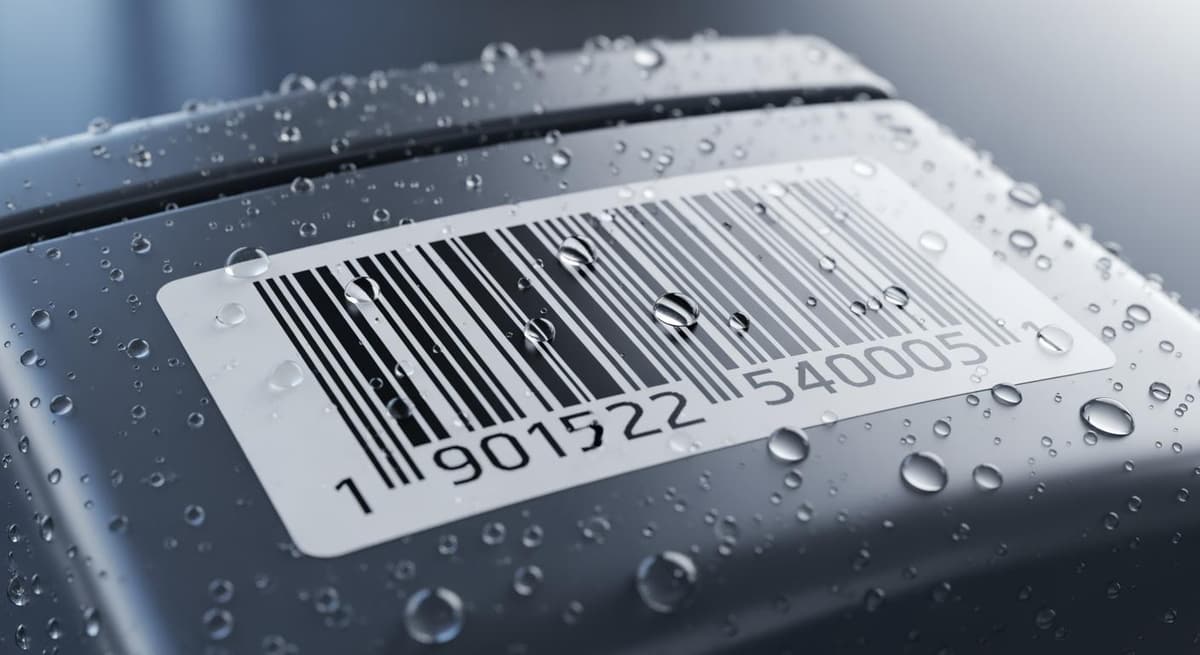 Cận cảnh tem nhãn decal nhựa chống nước và sắc nét