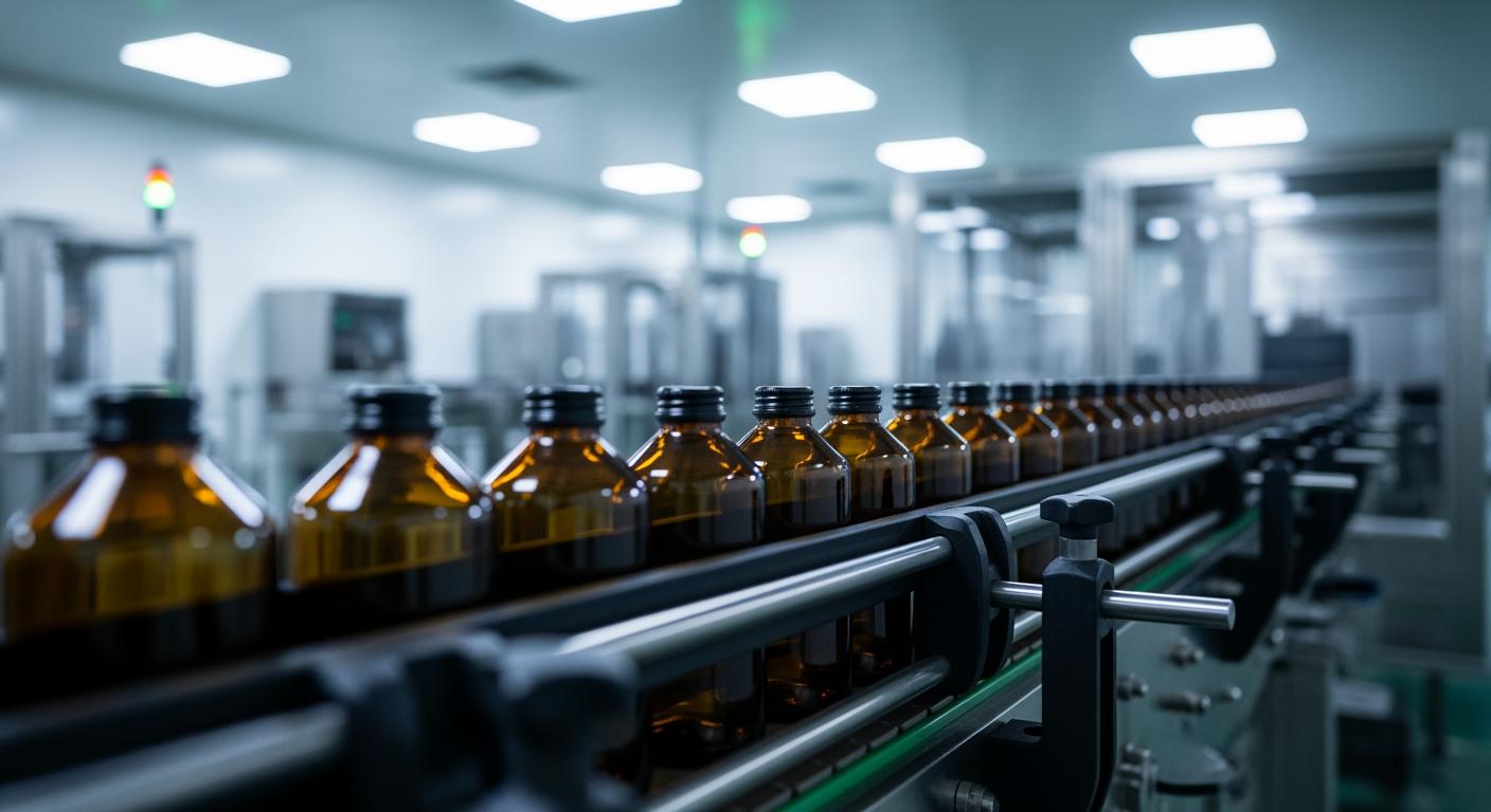 Dây chuyền đóng gói thực phẩm chức năng tự động trong nhà máy