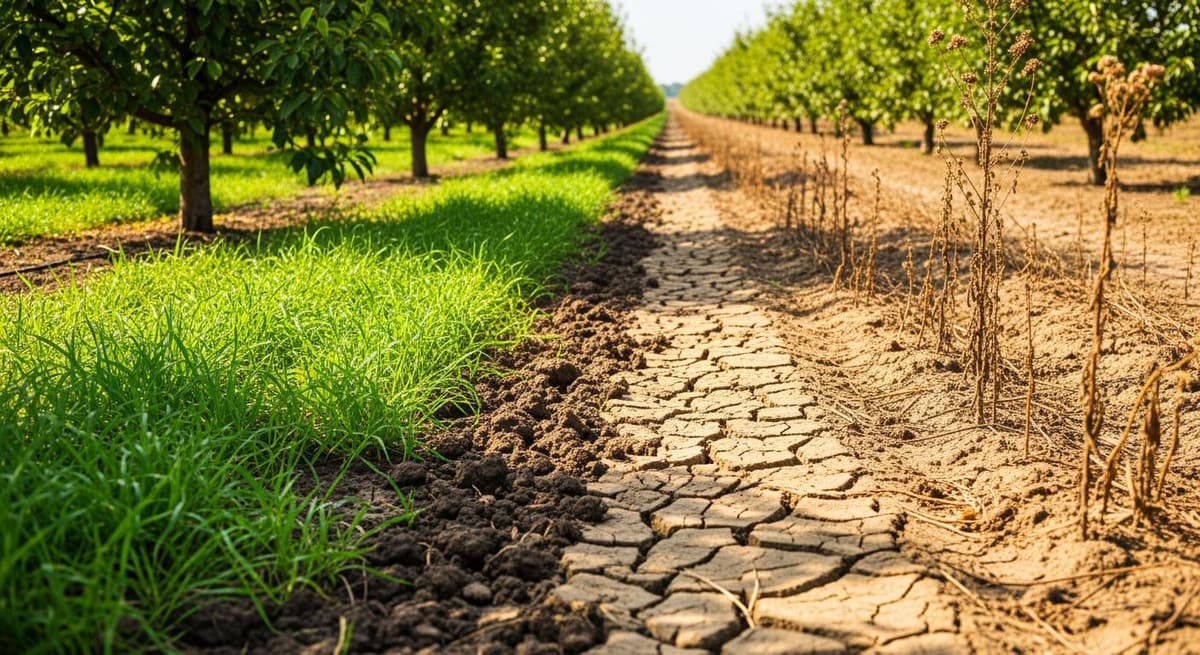 So sánh trực quan giữa khu vườn sử dụng máy cắt cỏ và khu vườn dùng thuốc diệt cỏ sau 3 tháng