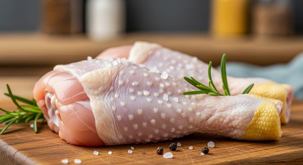 Cận cảnh chất lượng thịt gà thả vườn săn chắc và tươi ngon