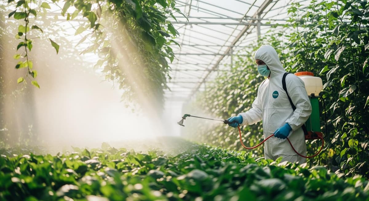 Nông dân thực hiện quy trình phun thuốc bảo vệ thực vật an toàn chuẩn VietGAP