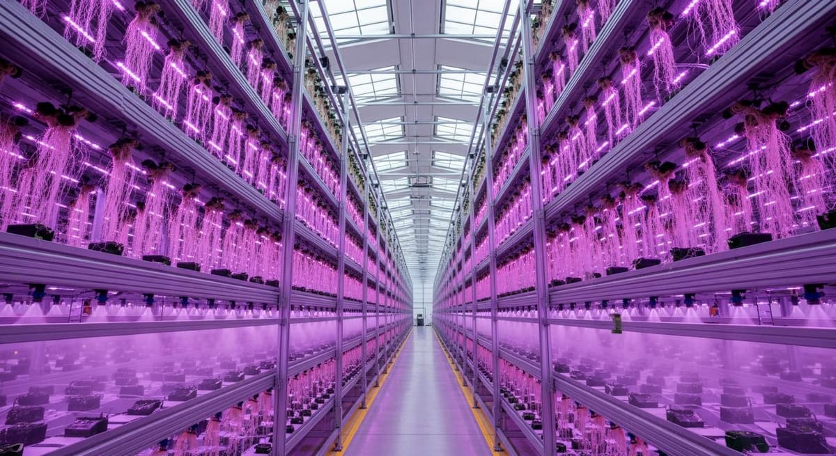 Toàn cảnh trang trại khoai tây khí canh quy mô lớn, minh chứng cho bài toán kinh tế nông nghiệp công nghệ cao.