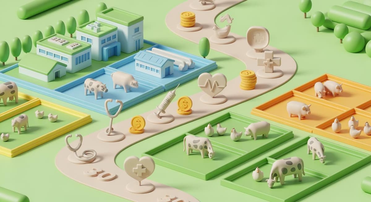 Lộ trình 30 ngày tối ưu chi phí thuốc thú y với các cột mốc quan trọng dẫn đến trang trại thịnh vượng.