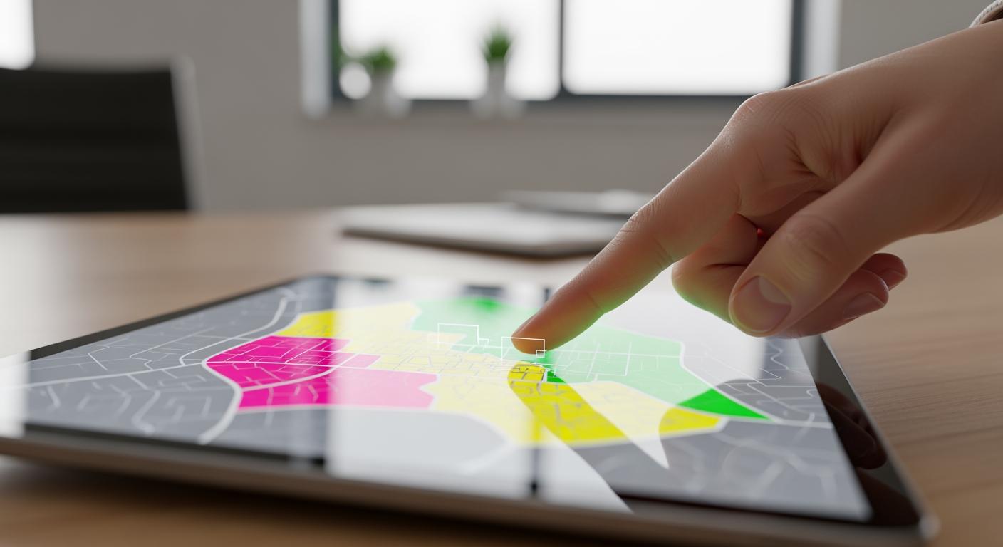 Kiểm tra bản đồ quy hoạch sử dụng đất cấp huyện với các vùng màu phân định rõ ràng