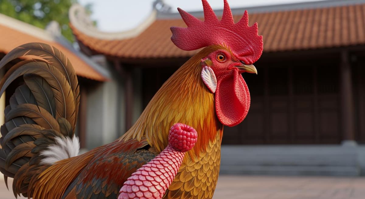 Cận cảnh gà Đông Tảo thuần chủng đạt giải cao với đôi chân khủng và mào mâm xôi rực rỡ