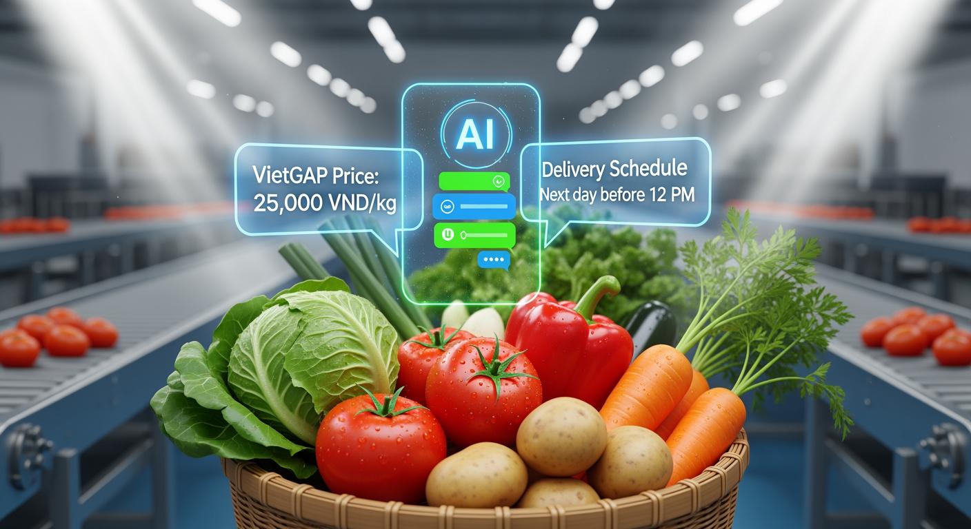 Hệ thống Chatbot Zalo tự động phản hồi thông tin giá cả và chứng nhận VietGAP cho khách hàng