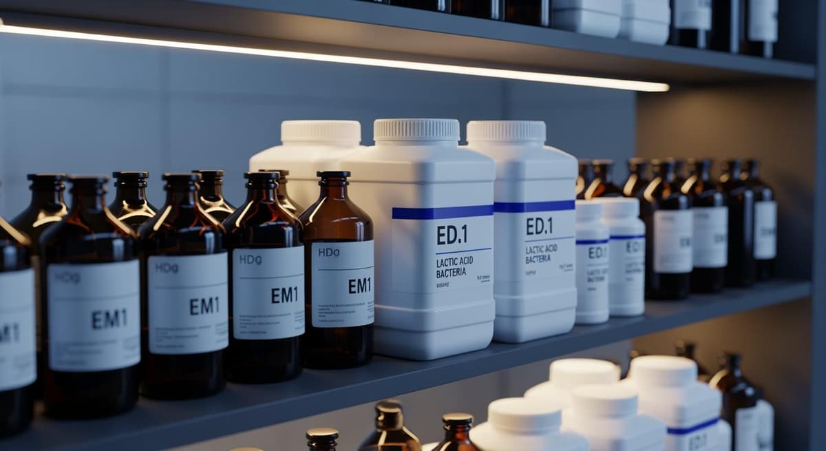 Khu vực bảo quản các chế phẩm men vi sinh trong điều kiện tiêu chuẩn, thoáng mát