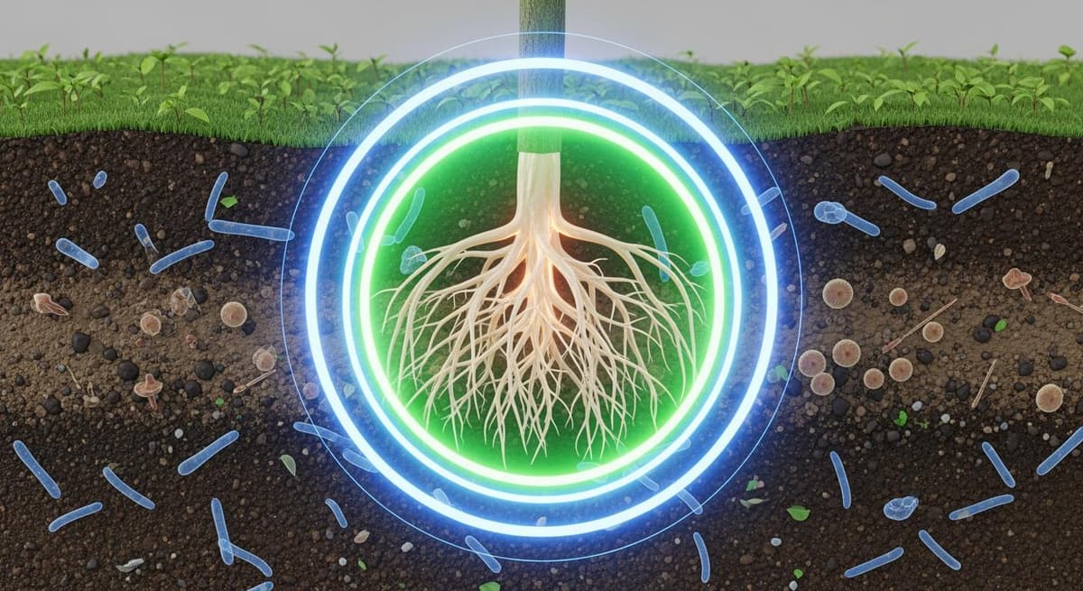 Quy trình kết hợp vi sinh vật tạo hàng rào bảo vệ kép cho hệ rễ cây ăn trái