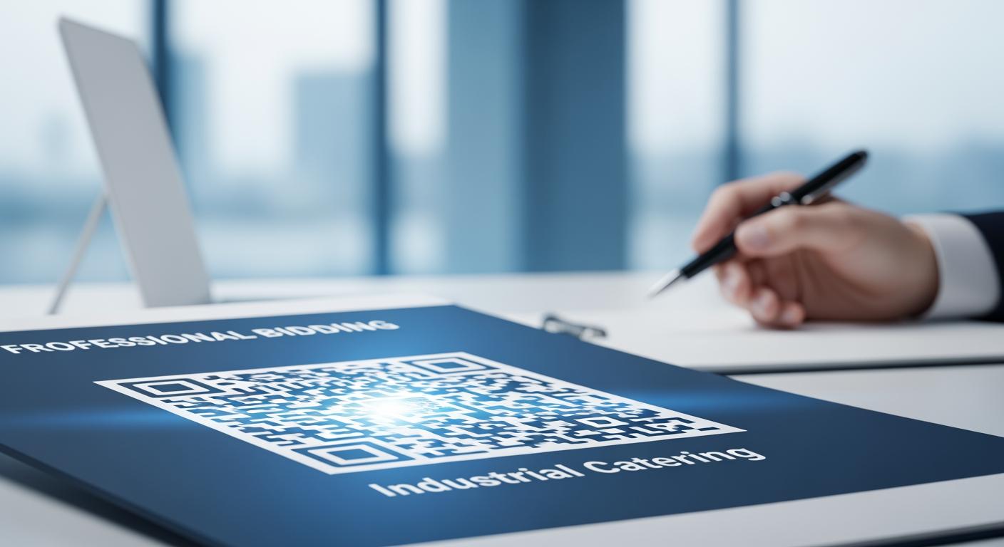 Cận cảnh mã QR trên hồ sơ năng lực đấu thầu bếp ăn công nghiệp 2025 minh bạch và hiện đại