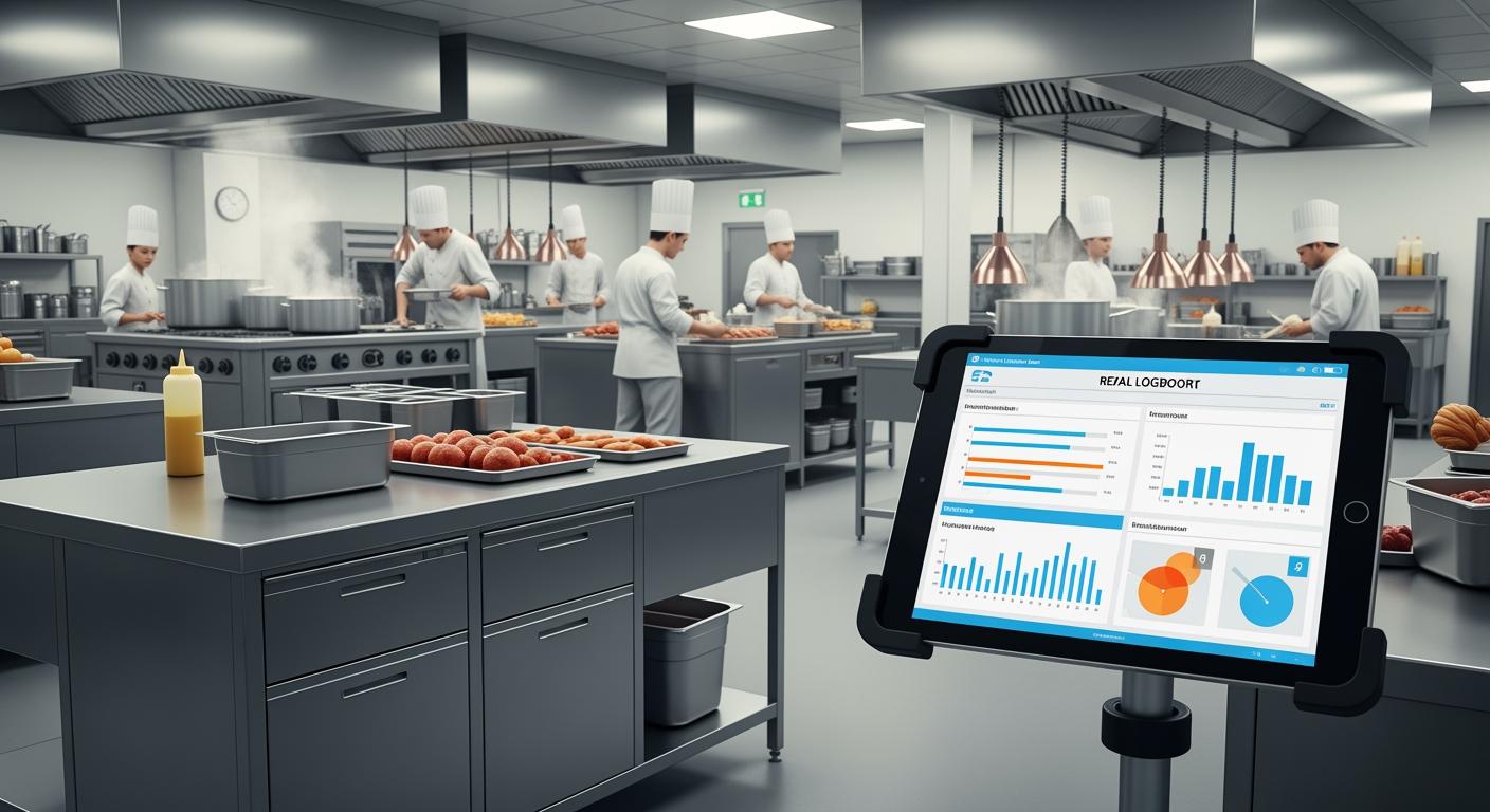 Quy trình vận hành bếp ăn công nghiệp hiện đại với hệ thống nhật ký điện tử và mã QR